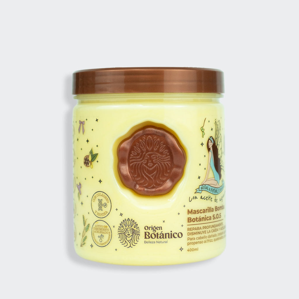 MASCARILLA BOMBA BOTÁNICA BIOTINA Y COLÁGENO - 400 ML
